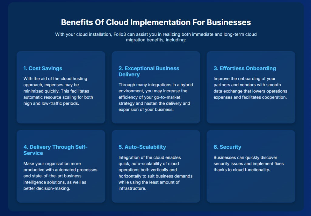 Benefits Of Cloud Implementation For Businesses